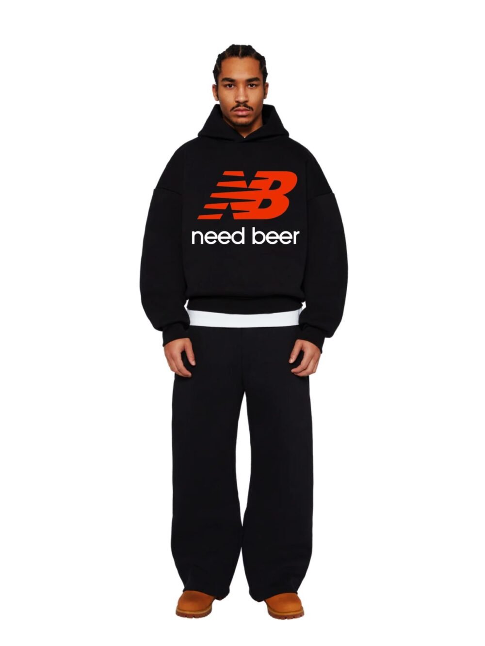 CUMIN NB Black Oversized Hoodie
